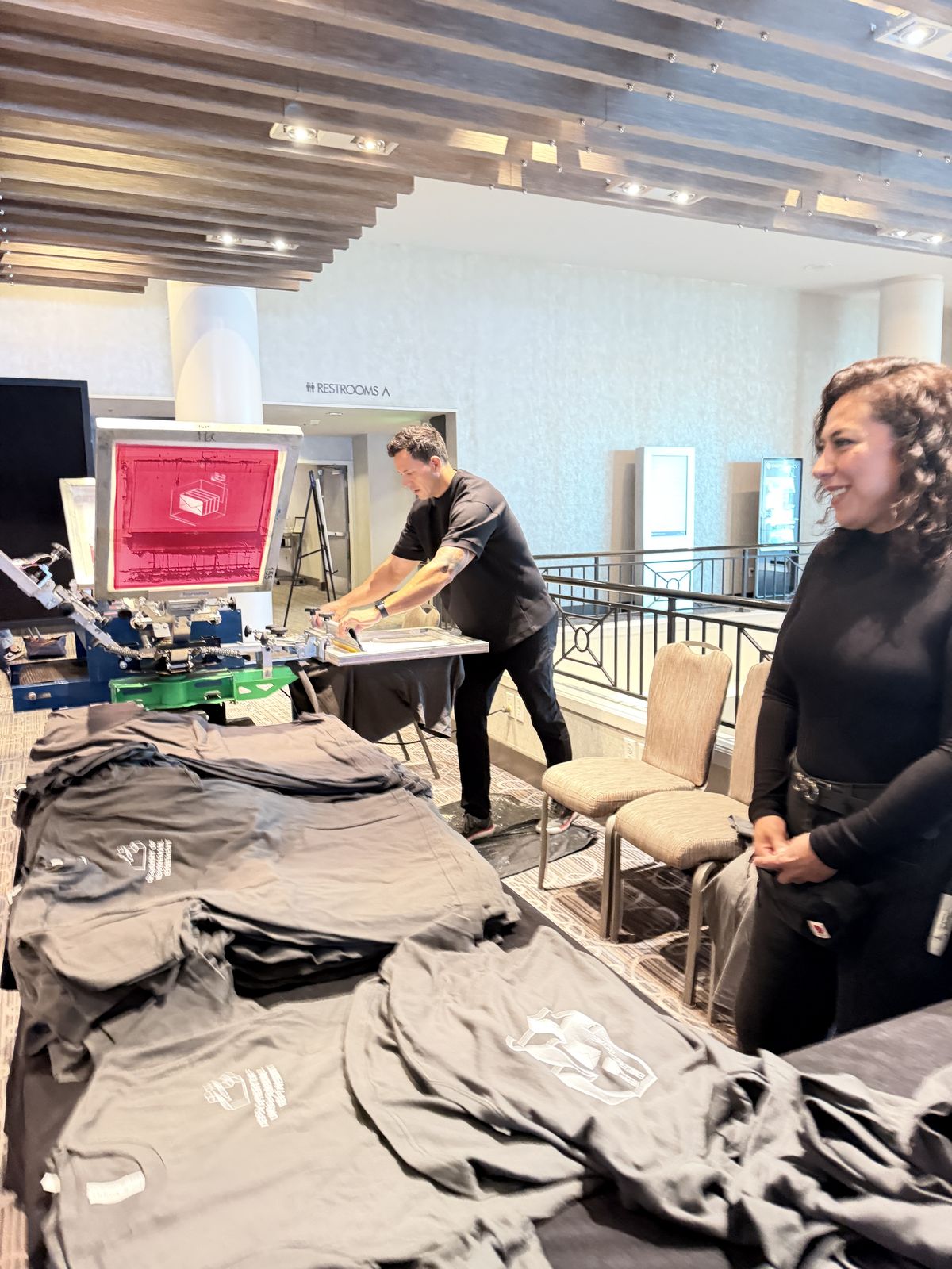 Live printing pop-up at an Anaheim brand activation